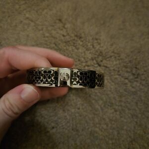 Coach Black and Silver Bangle